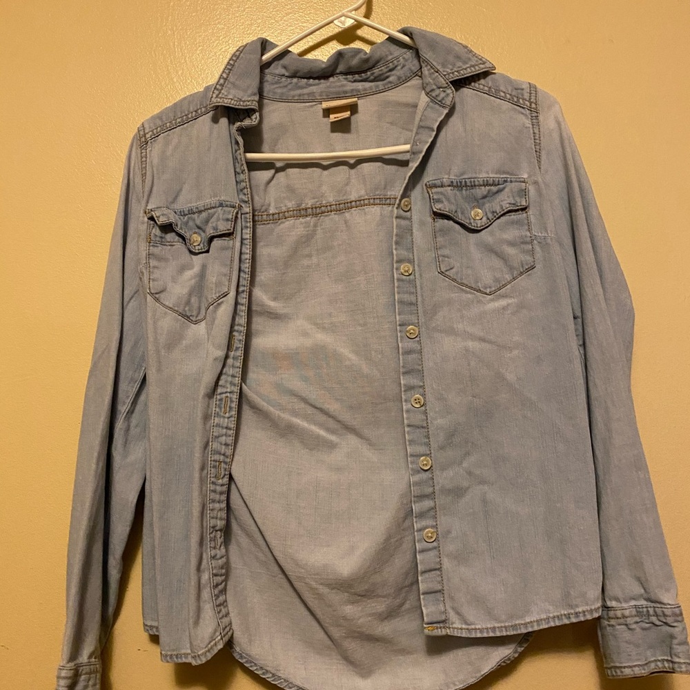 Light Wash Button Down Shirt